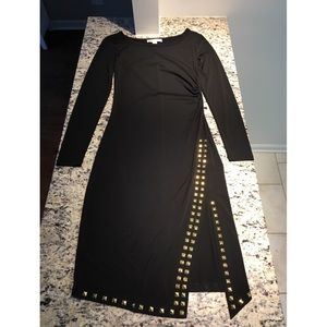 Michael Kors long sleeve black stud dress